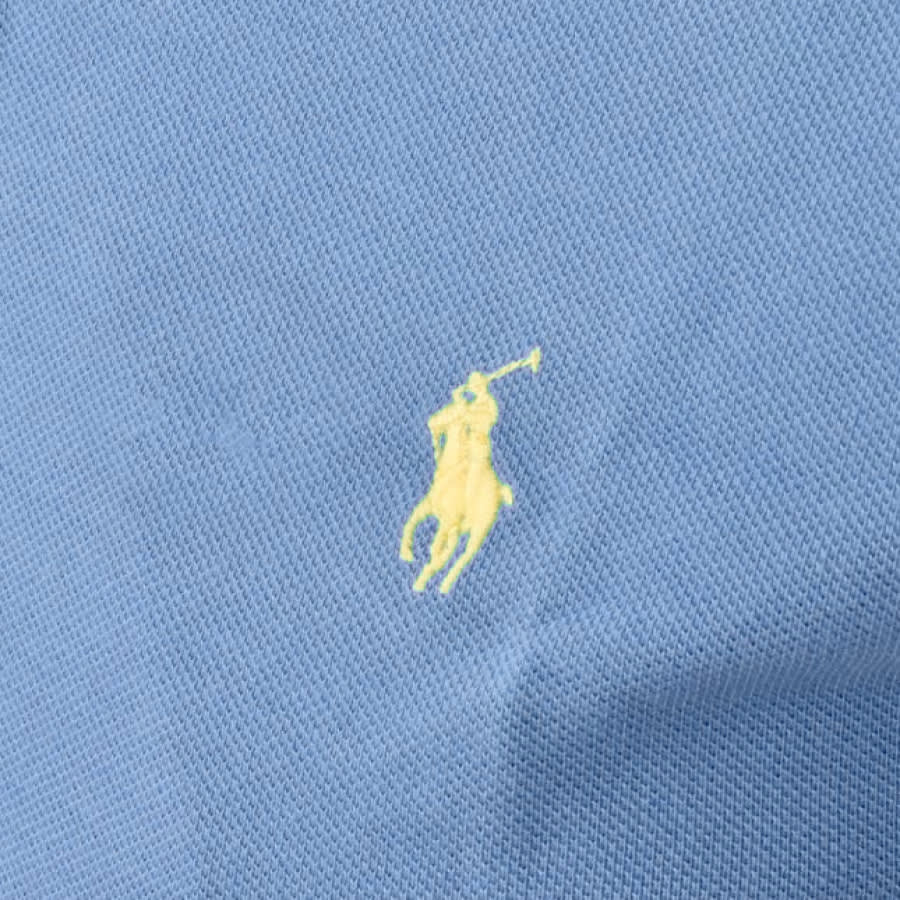 Alternative Image for ProductRalph Lauren Custom Slim Polo T Shirt Blue3